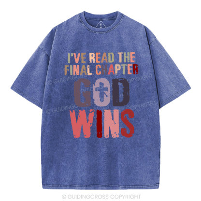 God Wins Vintage Christian Washed T-Shirt