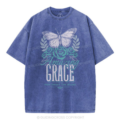 Amazing Grace Christian Washed T-Shirt