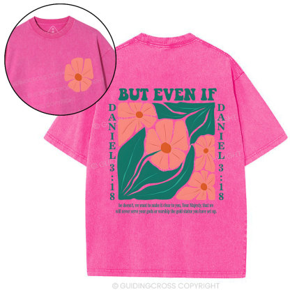 Floral Bible Verse Christian Washed T-Shirt