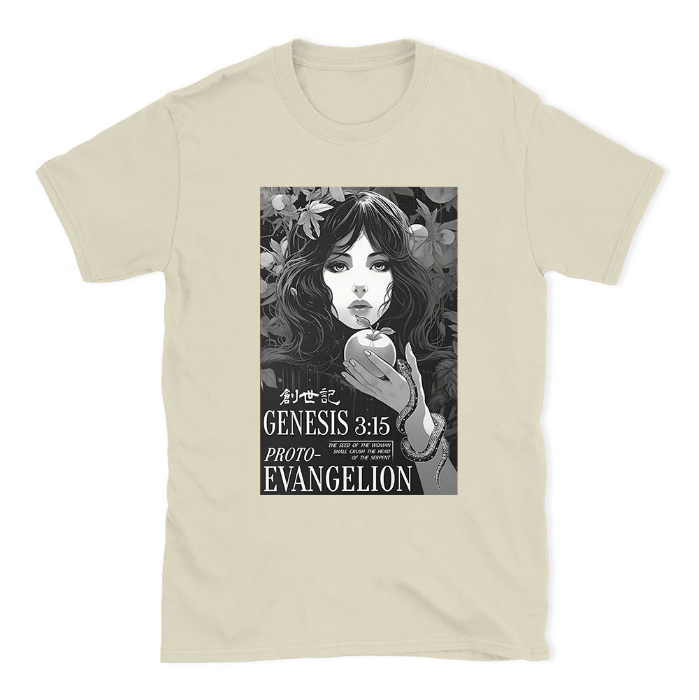 Retro Bible Print Genesis Evangelion Christian T-Shirt