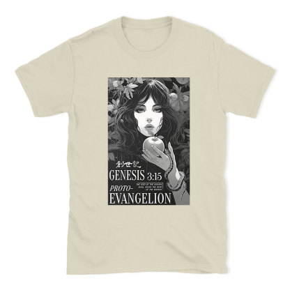 Retro Bible Print Genesis Evangelion Christian T-Shirt