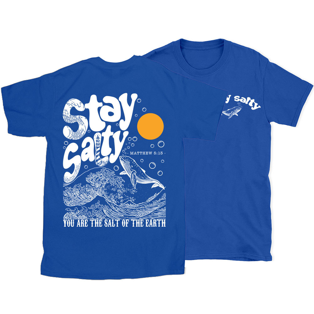 Stay Salty Ocean Waves Christian T-Shirt