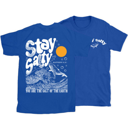 Stay Salty Ocean Waves Christian T-Shirt