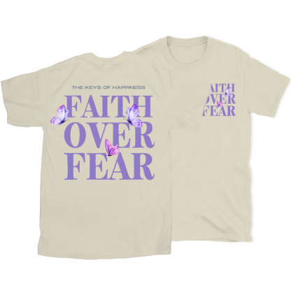 The Keys Of Happiness Faith Over Fear Christian T-Shirt