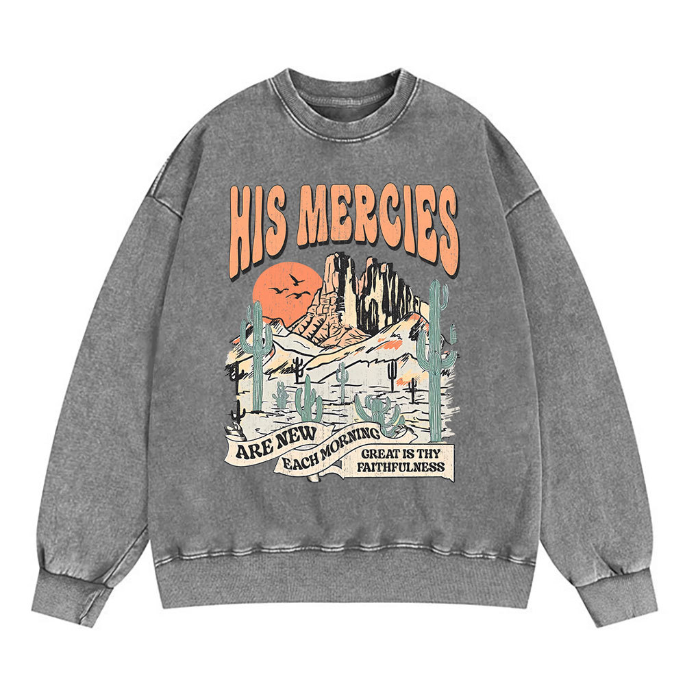 Give Thanks To The Lord For He Is Good Christian Washed Sweatshirt Sale - GuidingCross