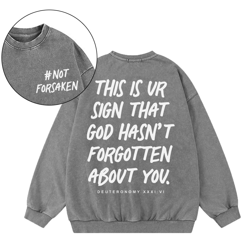 Not Forsaken Christian Washed Sweatshirt