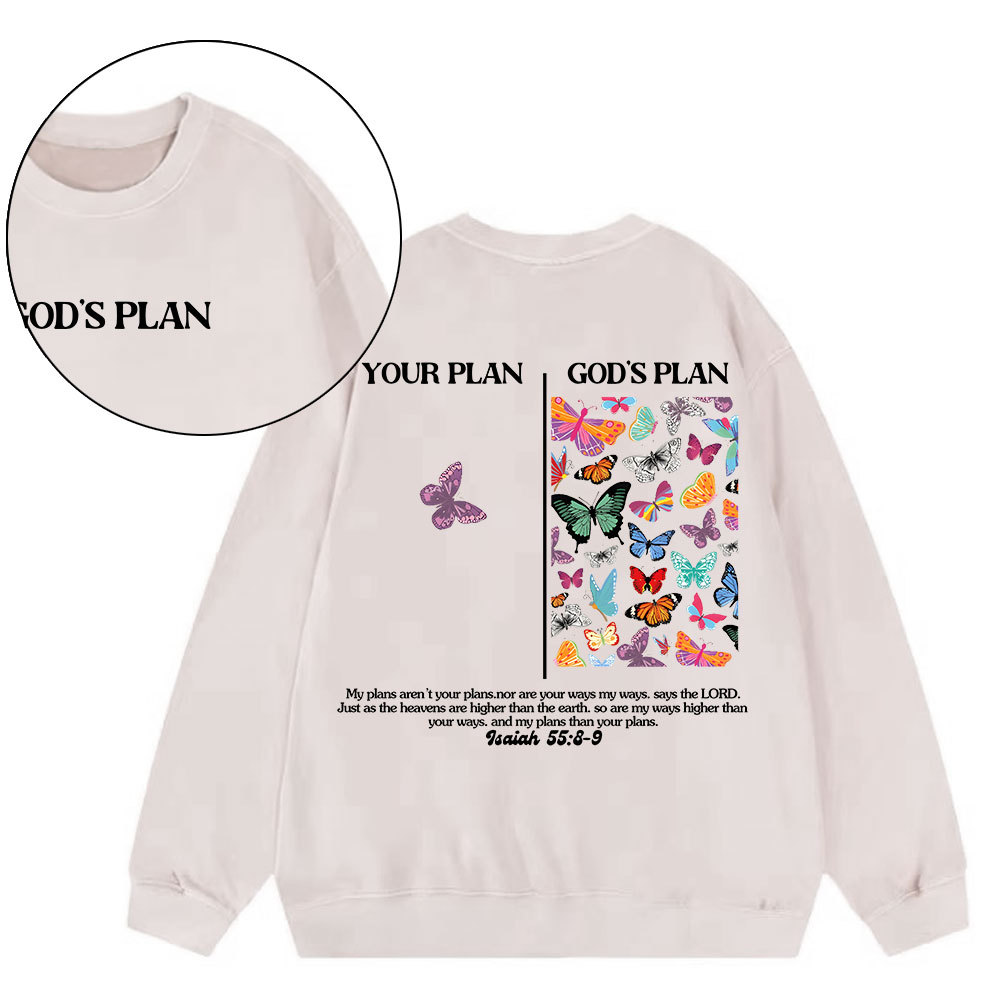 Your Plan And God's Plan Christian Washed Sweatshirt