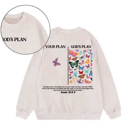 Your Plan And God's Plan Christian Washed Sweatshirt