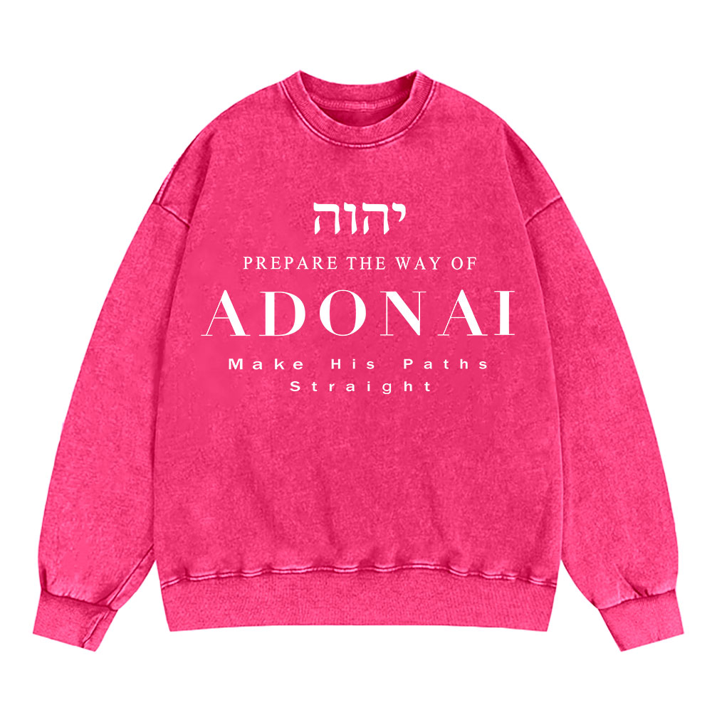 ADONAI Christian Washed Sweatshirt