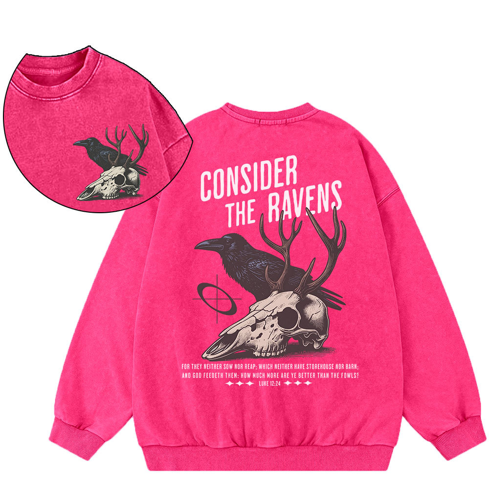 Consider The Ravens Christian Washed Sweatshirt