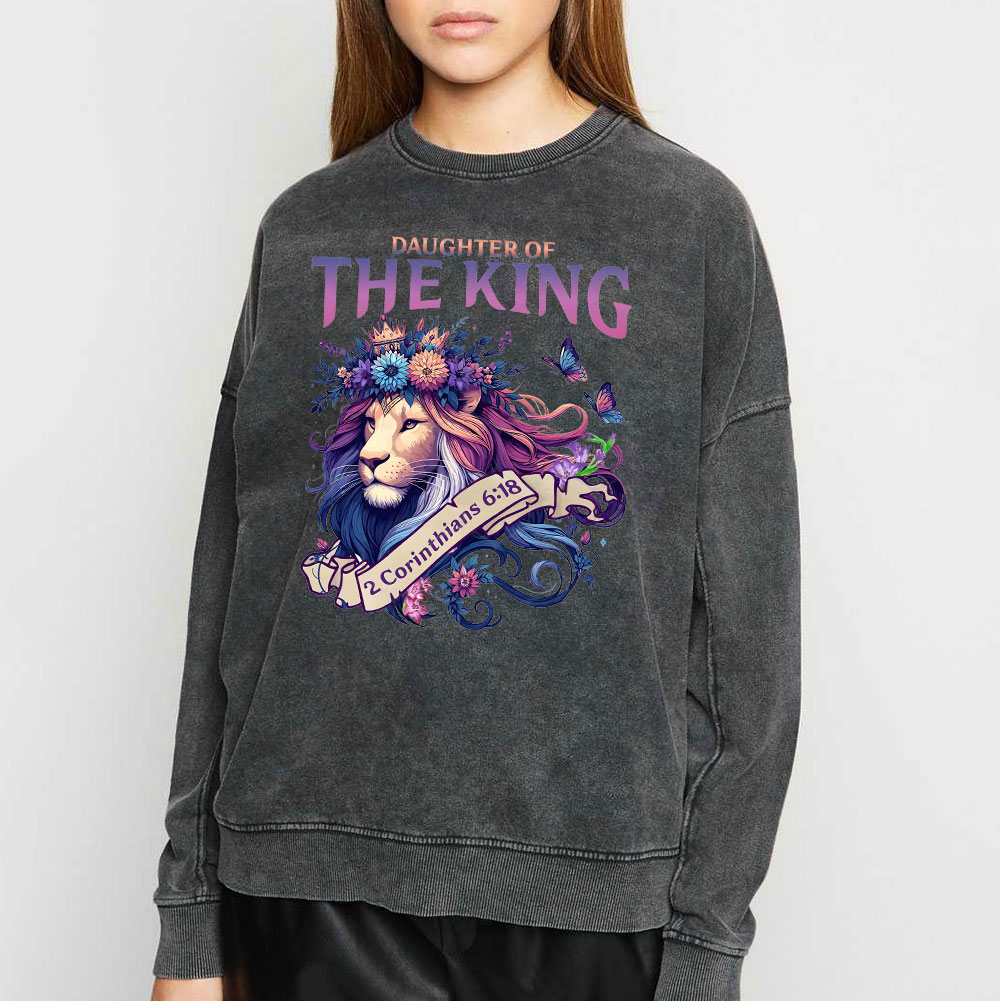 Daughter Of The King Christian Washed Sweatshirt