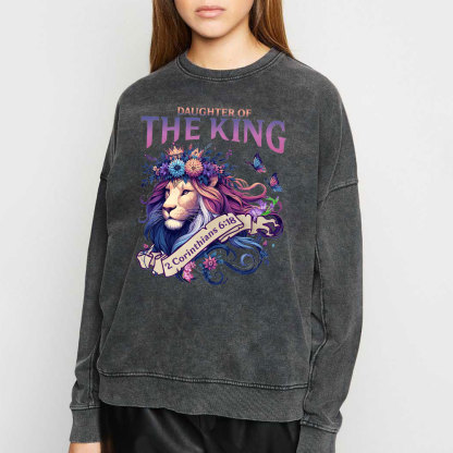 Daughter Of The King Christian Washed Sweatshirt