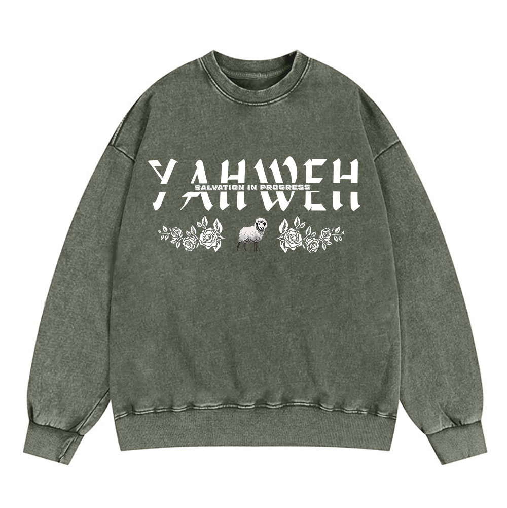 YAHWEH Christian Washed Sweatshirt