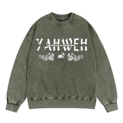 YAHWEH Christian Washed Sweatshirt