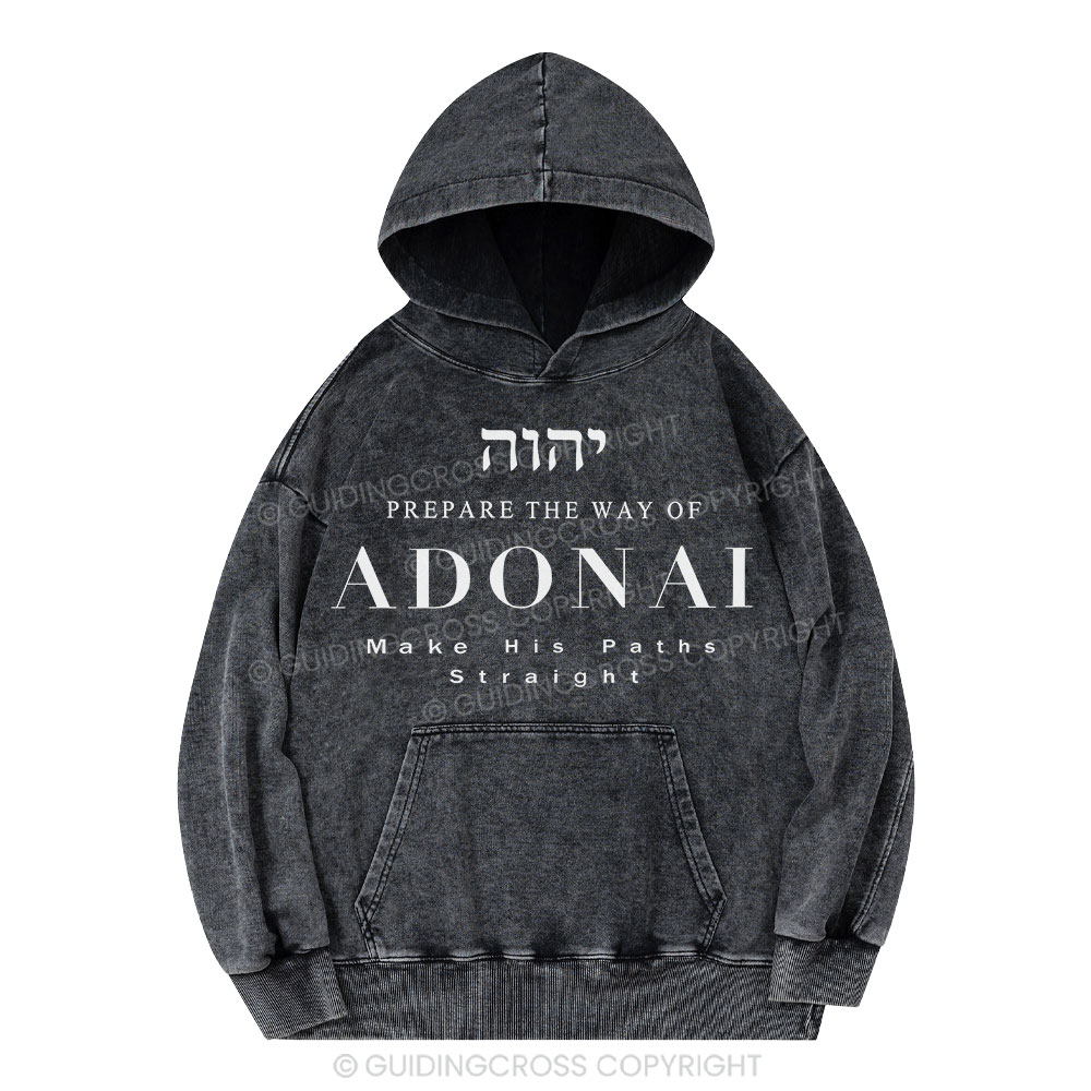 ADONAI Christian Washed Hoodie 