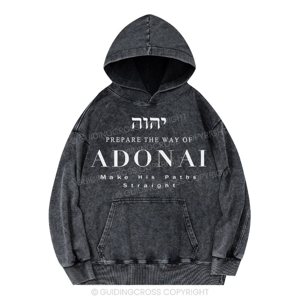 ADONAI Christian Washed Hoodie 