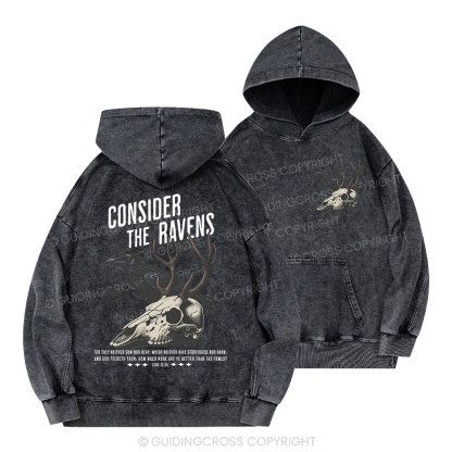 Consider The Ravens Christian Washed Hoodie 
