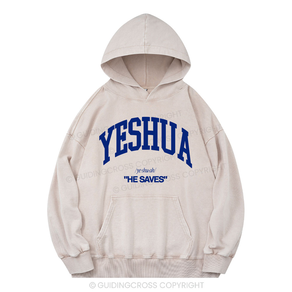 yeshua Christian Washed Hoodie