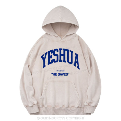yeshua Christian Washed Hoodie