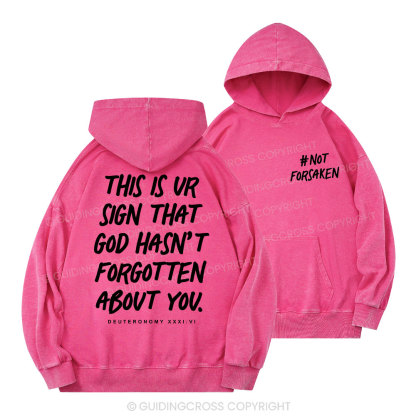 Not Forsaken Christian Washed Hoodie