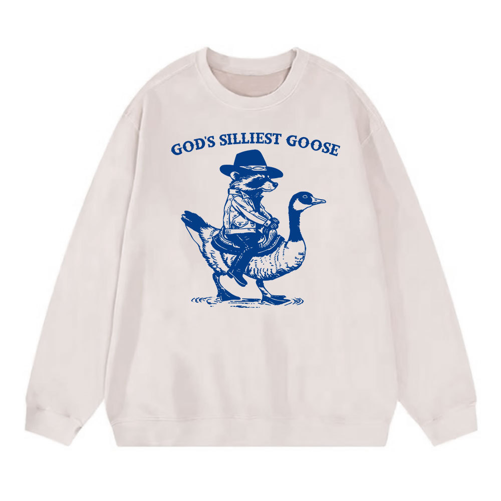 God's Silliest Goose Christian Washed Sweatshirt