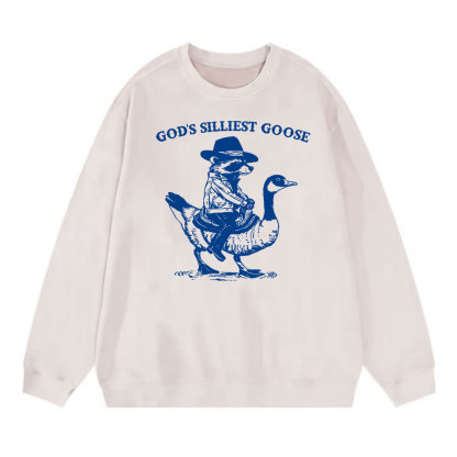 God's Silliest Goose Christian Washed Sweatshirt