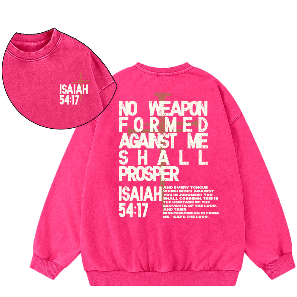 No Weapon Christian Washed Sweatshirt