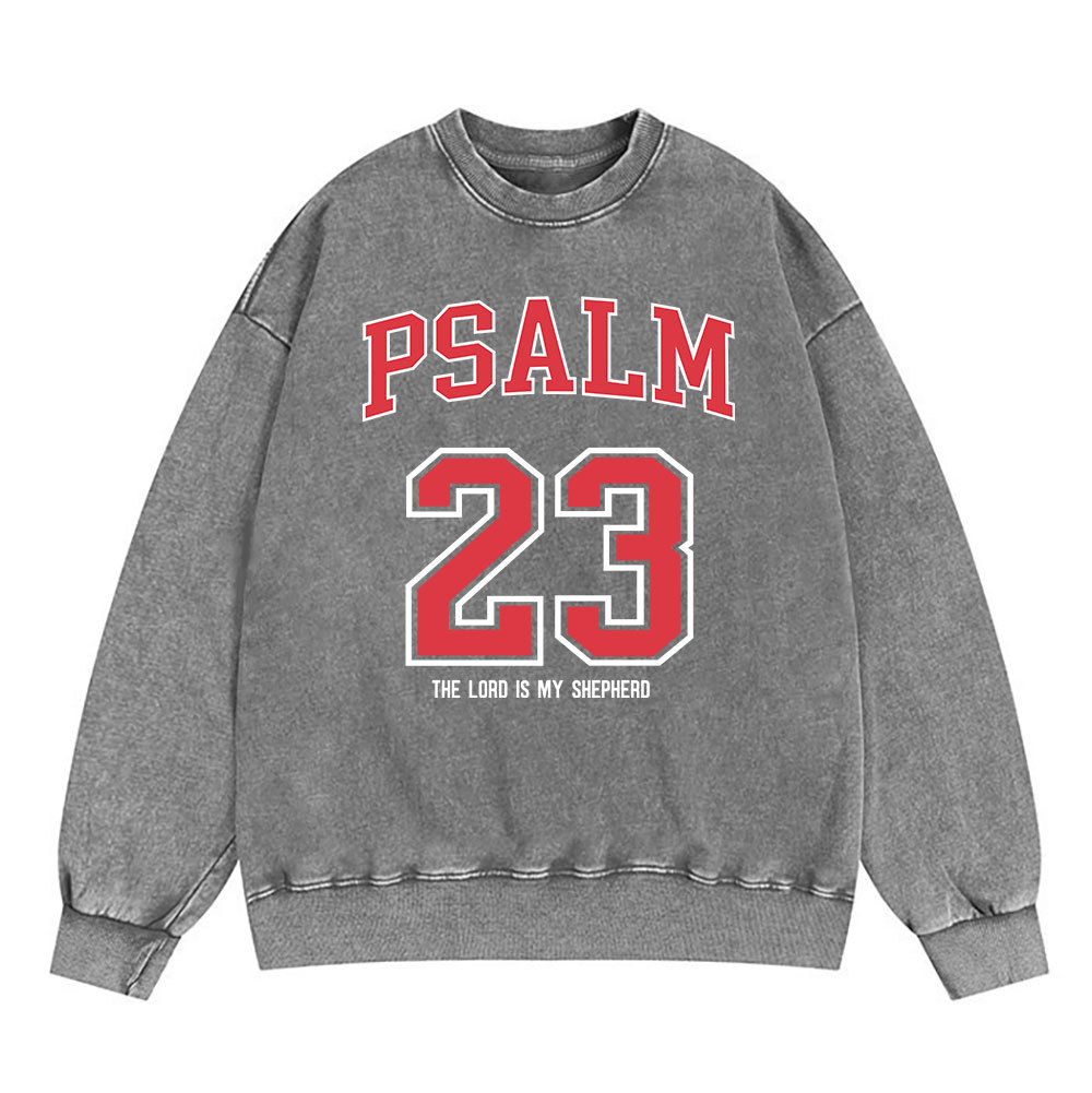 Psalm 23 Christian Washed Sweatshirt