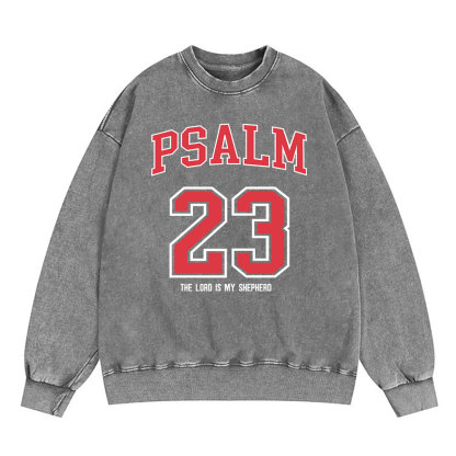 Psalm 23 Christian Washed Sweatshirt