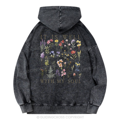 It Is Well With My Soul Christian Washed Hoodie