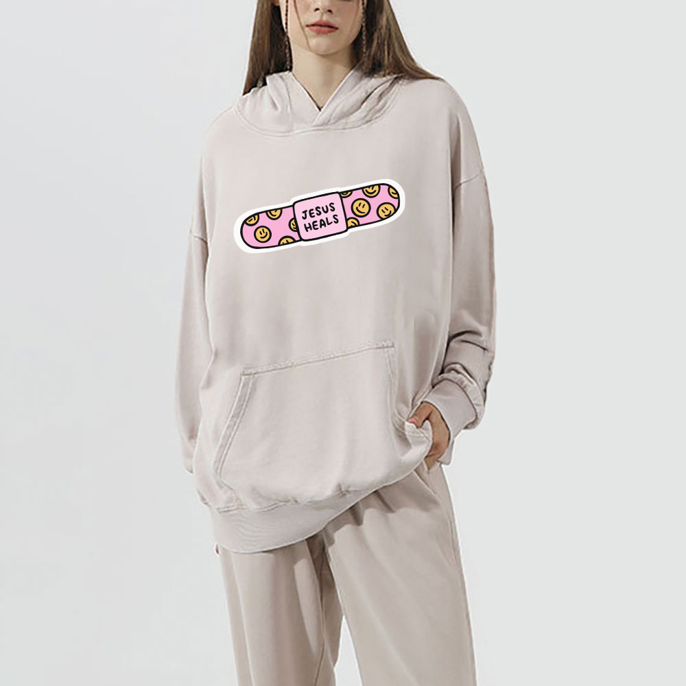 Jesus Heals Christian Washed Hoodie