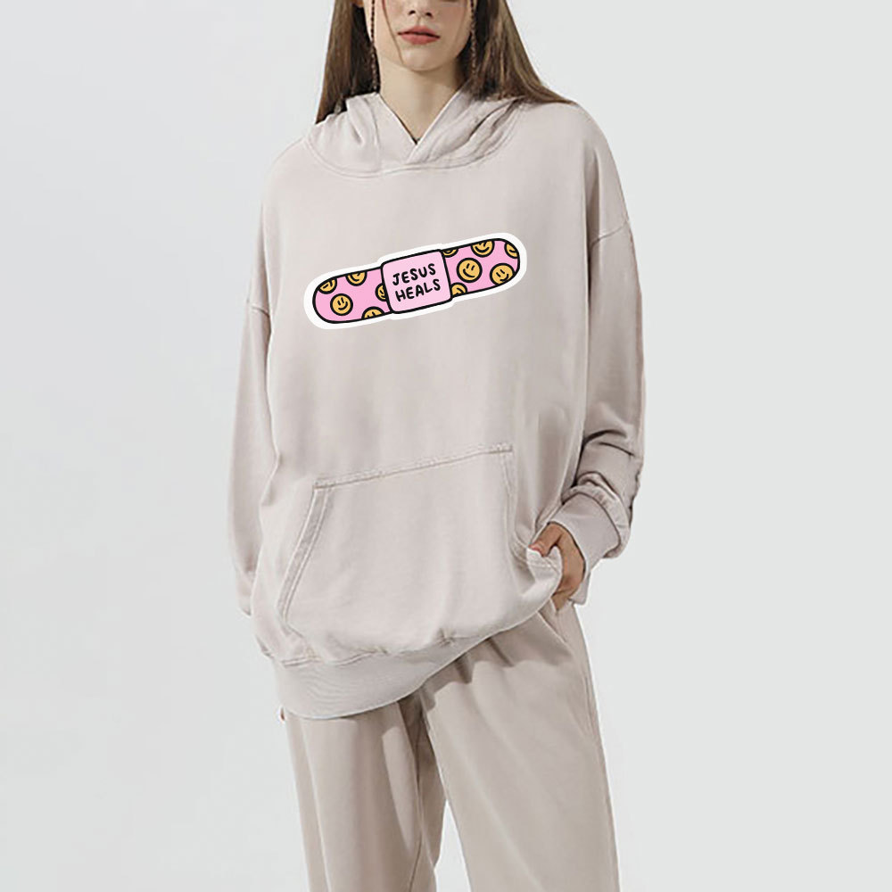 Jesus Heals Christian Washed Hoodie