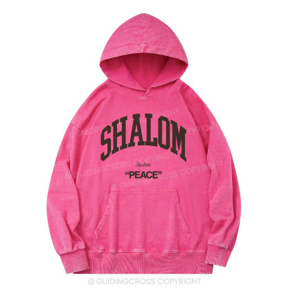 SHALOM Christian Washed Hoodie