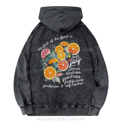 The Fruit Of The Spirit Is Love Christian Washed Hoodie