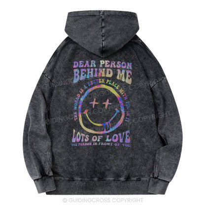 Dear Person Behind Me Christian Washed Hoodie