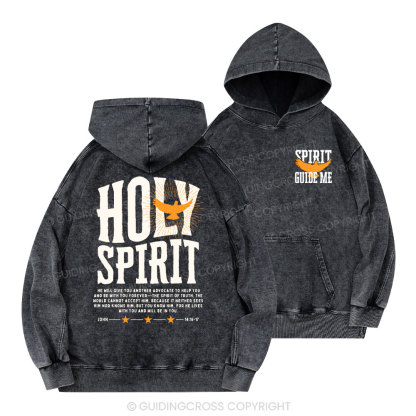 Spirit Guide Me Christian Washed Hoodie