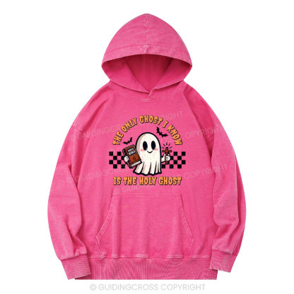 The Only Ghost I Know Is The Holy Ghost Christian Washed Hoodie