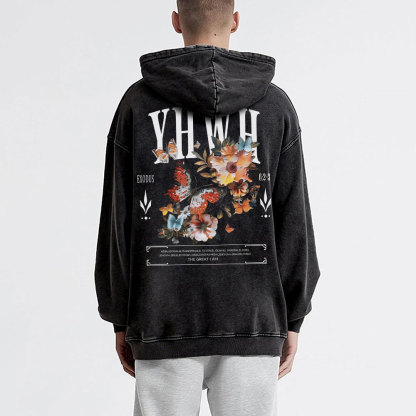 YHWH Christian Washed Hoodie