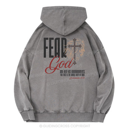 Fead God Christian Washed Hoodie