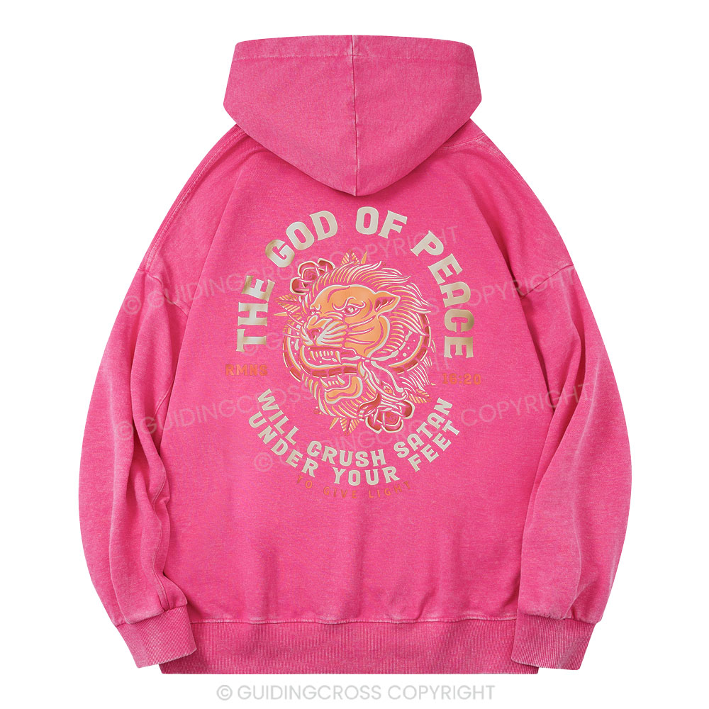 The God Of Peace Christian Washed Hoodie