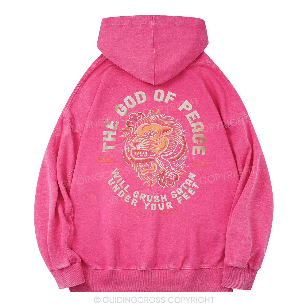 The God Of Peace Christian Washed Hoodie