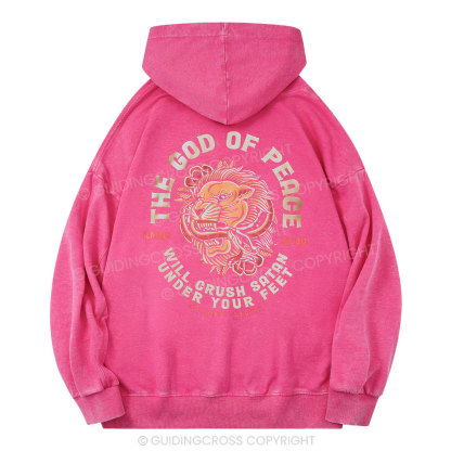 The God Of Peace Christian Washed Hoodie