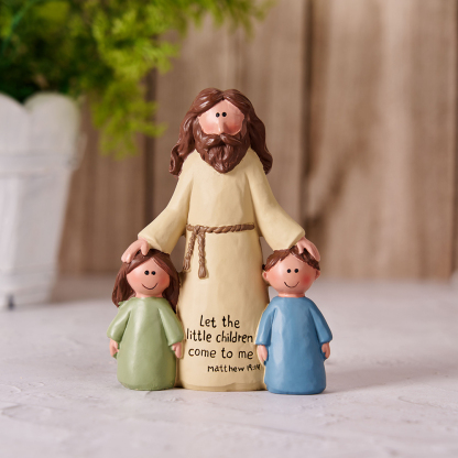 Let The Little Children Come To Me Resin Christmas Ornament