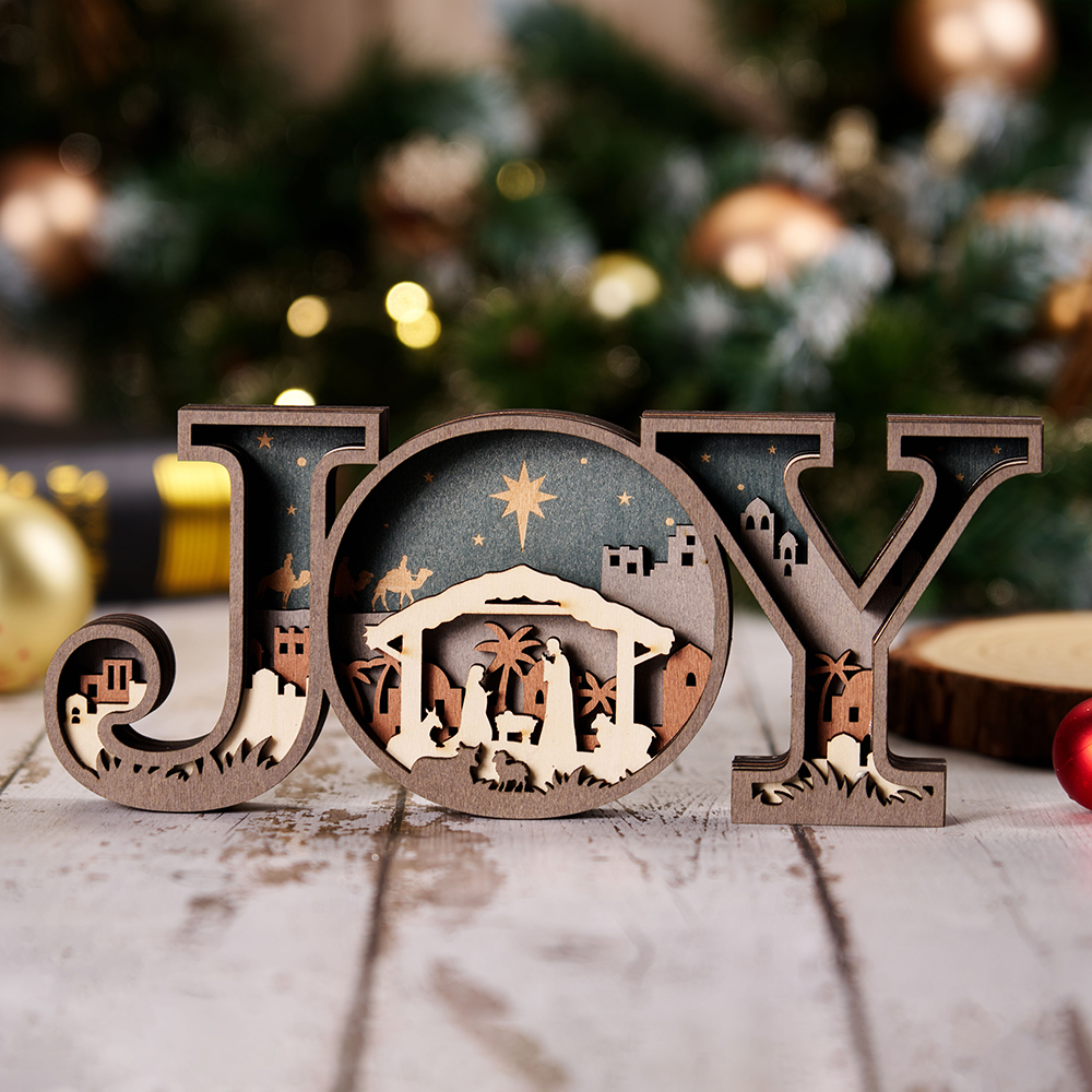 Christmas Frame Of Mind Christian Wood Ornament