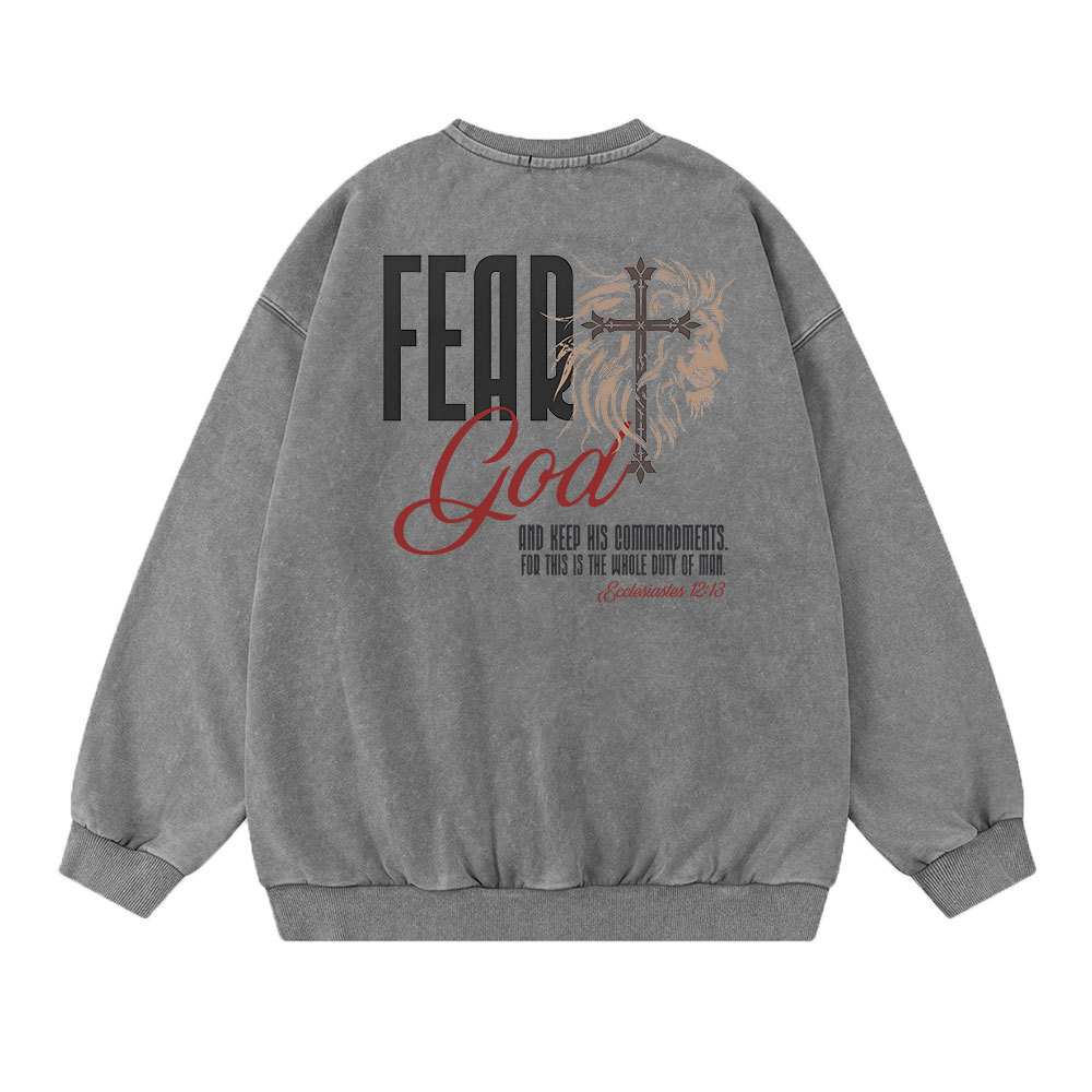 Fead God Christian Washed Sweatshirt
