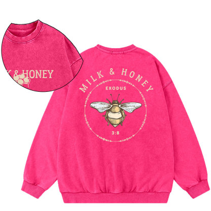 Milk And Honey Christian Washed Sweatshirt