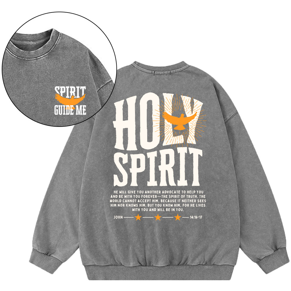 Spirit Guide Me Christian Washed Sweatshirt