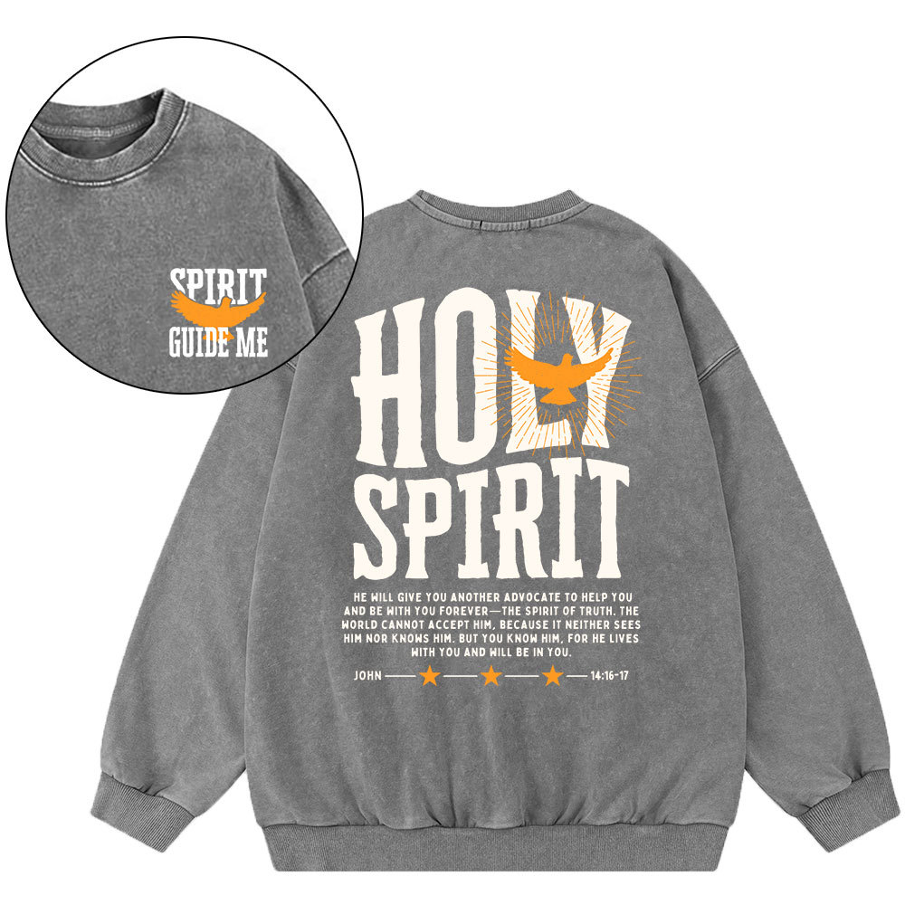 Spirit Guide Me Christian Washed Sweatshirt