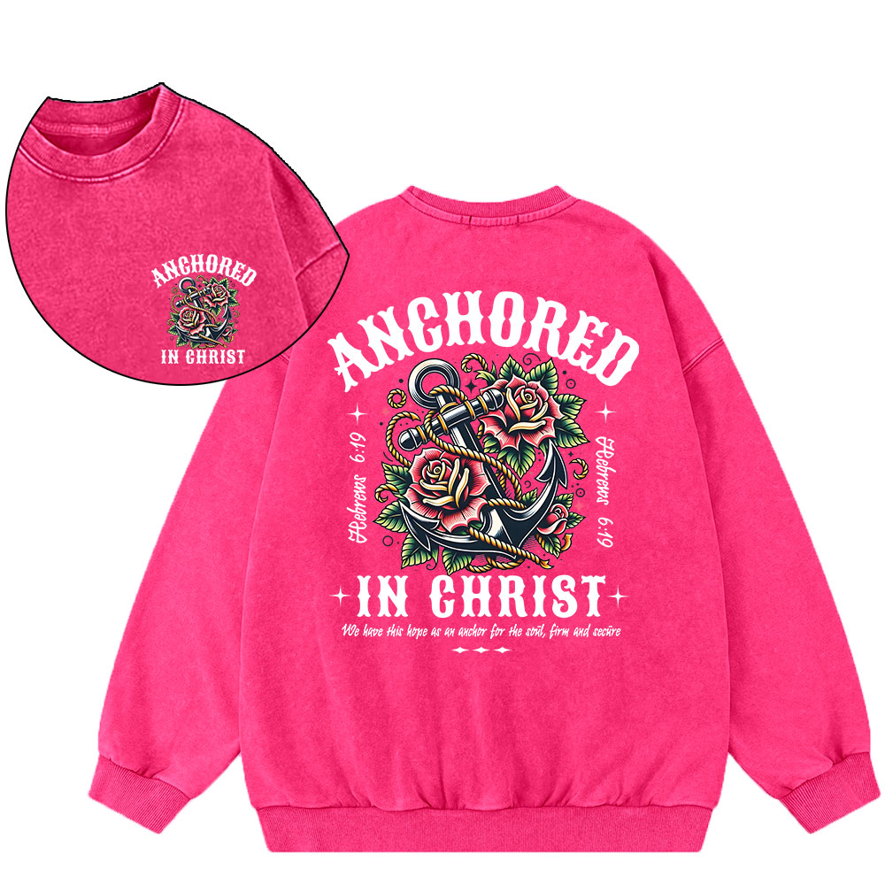 Anchored Christian Washed Sweatshirt