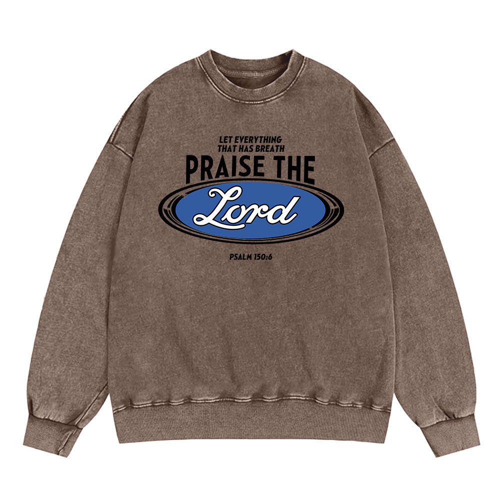 Yeshua Lion Christian Washed Sweatshirt Sale - GuidingCross